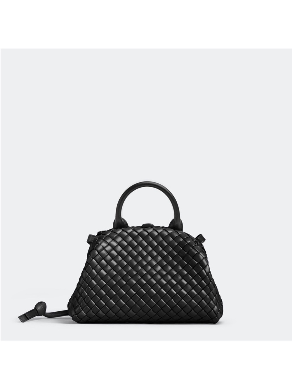 Bottega Veneta Black Woven Top-Handle Mini Bag